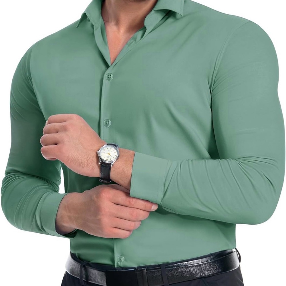 Express Men's Long Sleeved Stretch Slim Fit Dress Shirts 2XL
